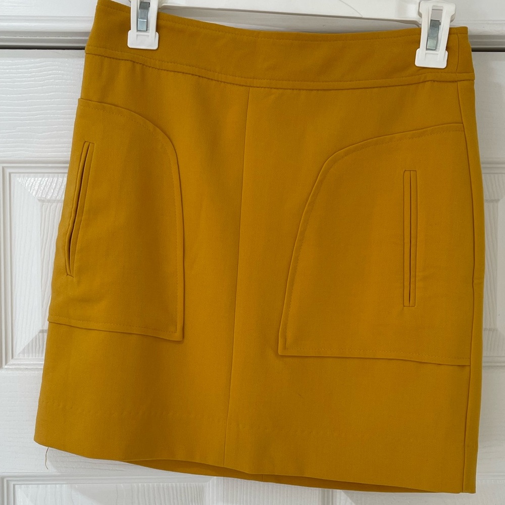 Forever 21 Mustard Mini Pencil Skirt